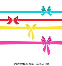 Colored gift ribbons. Vector illustration