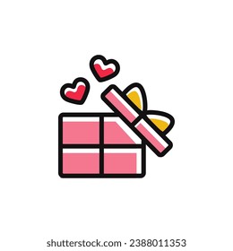 colored gifts icons, perfect icon, illustration