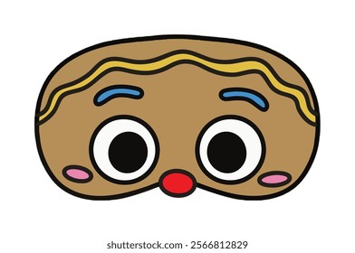 Colored Gingerbread Man Eye Mask