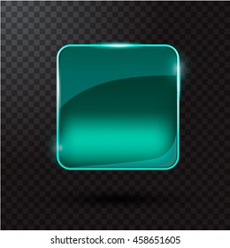Colored glass banner for web interface.