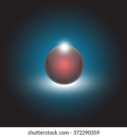 Colored glass sphere, Vector illustration