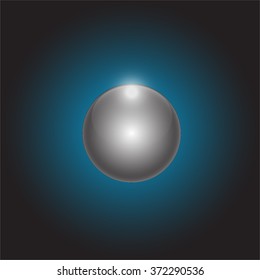 Colored glass sphere, Vector illustration