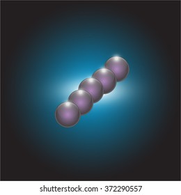 Colored glass spheres, Vector illustration