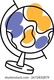 Globo de color para la lección de geografía