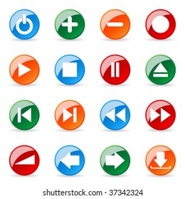 Colored and glossy vector icon (Set 11)