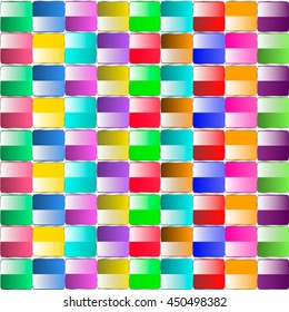 Colored, gradient,vector cubes isolated