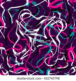 colored graffiti abstract pattern on a black background