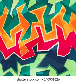 colored graffiti seamless pattern