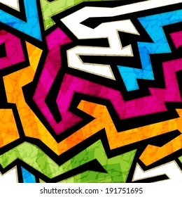 colored graffiti seamless texture with grunge effect