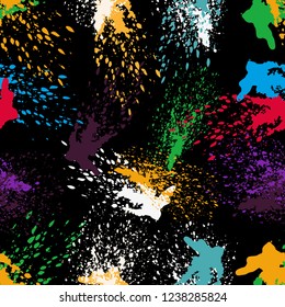 colored graffiti seamless texture vector illustration