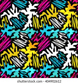 colored graffiti seamless texture vector illustration