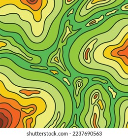 Geografía de color verde a rojo o topografía de tierra de la decoración de la malla de la malla simple fondo cuadrado minimalista cuadrado simple. Fondo de pantalla con temática de medición natural.