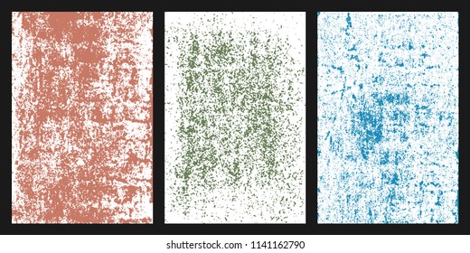 Colored grunge texture. Set of different colors abstract background for your design. Colorful wallpaper elements. Vector illustration,eps 10.