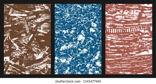 Colored grunge texture. Set of different colors abstract background for your design. Colorful wallpaper elements. Vector illustration,eps 10.