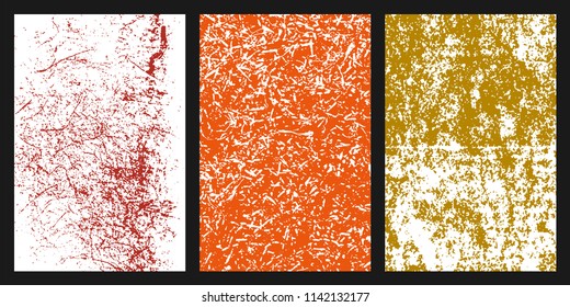 Colored grunge texture. Set of different colors abstract background for your design. Colorful wallpaper elements. Vector illustration,eps 10.