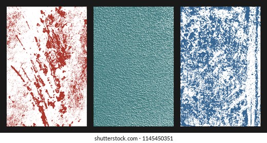 Colored grunge texture. Set of different colors abstract background for your design. Colorful wallpaper elements. Vector illustration,eps 10.