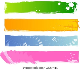 Colored grungy banners ready for your text