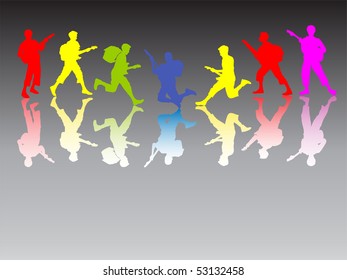 colored guitar players