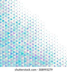 Colored halftone background consisting of triangles,  vector illustration