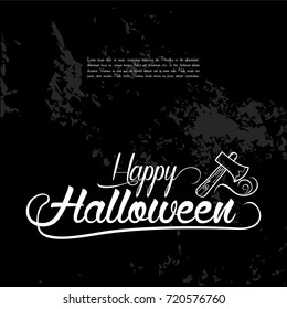 Colored halloween card with text, Vector illustration
