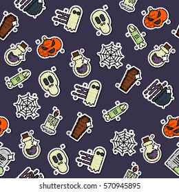 Colored halloween pattern