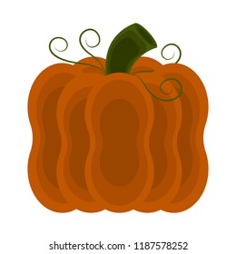 Colored halloween pumpkin icon