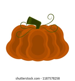 Colored halloween pumpkin icon