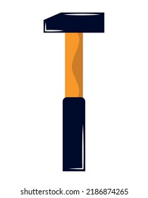diseño de martillo colorido sobre blanco