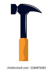 colored hammer illustration over white