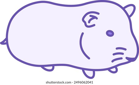 Colored Hamster Icon. Rodent Vector Icon. Cute Animal. Pet Concept