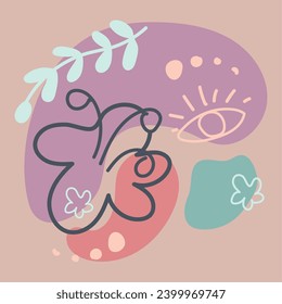 Colored hand drawn background Vector illustration