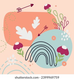 Colored hand drawn background Vector illustration