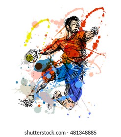 Resultado de imagen de balonmano dibujo