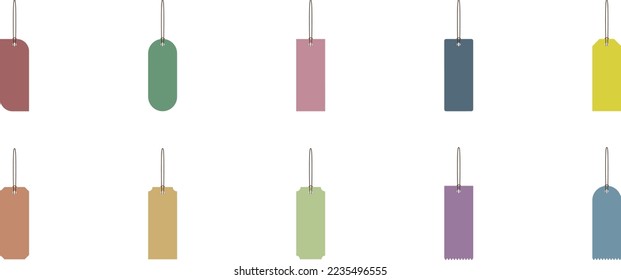 colored hang tags in set