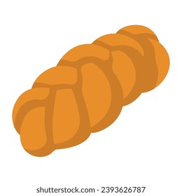 Icono del Hanikah Challah de color Icono del vector Ilustración del vector
