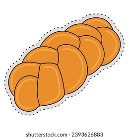 Colored hannukah challah icon Vector illustration