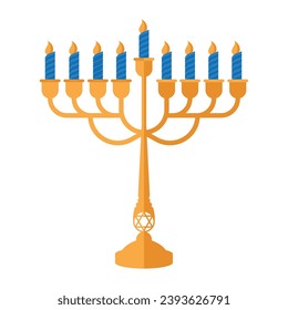 Colored hanukkah menorah icon Vector illustration
