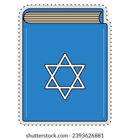 Colored hanukkah torah icon Vector illustration