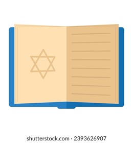 Colored hanukkah torah icon Vector illustration