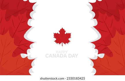 Colored happy Canada day template Vector