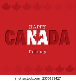Colored happy Canada day template Vector