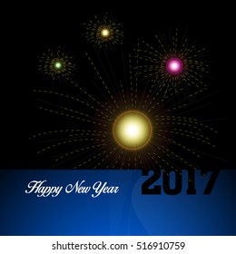 Colored happy new year background, Vector illustration