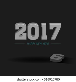 Colored happy new year background, Vector illustration