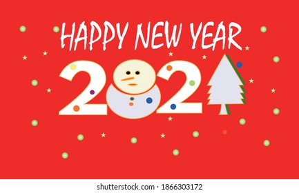 Colored Happy New Year greeting card illustration vector graphic, perfect for party backdrops, computer screen backgrounds, laptops, cell phones etc.