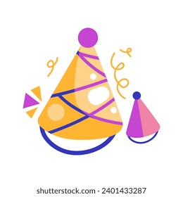 Colored hat for party event celebration vector illustration