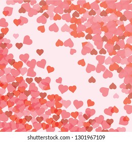 Colored Heart Background - Illustration valentine's day card elegant festive vector with space for text. Symbols of tenderness and love.