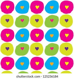 Colored heart background. Vector art./ Bright heart