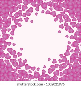 Colored Heart Illustration valentine's day card elegant festive vector with space for text. Symbols of tenderness and love