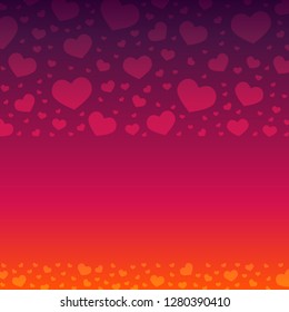 Colored hearts background. Valentines day background.