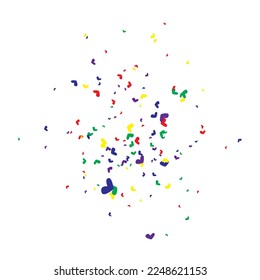 colored hearts on a white background